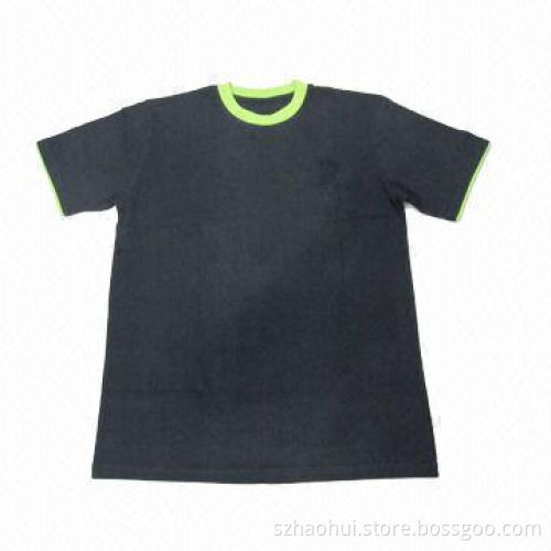 Men's Embroidered T-shirt, Made of 100% Cotton Single Jersey 180g